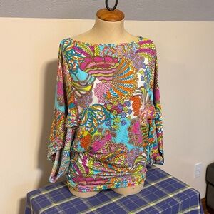Trina Turk bright multicolored top size S